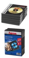 Коробки для DVD дисков Jewel case (5 шт. в упаковке), черные, Hama