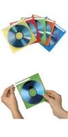 Конверты пластиковые для CD-ROM/DVD-ROM для 2 дисков каждый, 50 шт., разноцветные, Hama