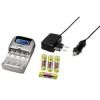 "  Fast Charger ""Delta LCD 2/4"" Set 4x AA 2700, silver, blister HAMA"