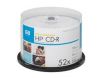 (CRE00017WIP) CD-R HP  700МБ, 80 мин., 52x, 50шт., Spindle, Printable, записываемый компакт-диск