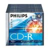CD-R Philips      700МБ, 80мин., 52x, 10шт., Slim Case, записываемый компакт-диск
