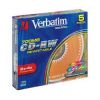 CD-RW Verbatim  700МБ, 80 мин., 2-4x, 5шт., Slim Case,  DL+, (43132/3), перезаписываемый компакт-диск