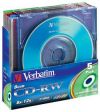 miniCD-RW Verbatim  210MB, 24 мин., 8-10x, 5шт., Slim Case, Color, DL+, (43555),  перезаписываемый компакт-диск