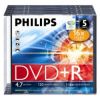 DVD+R Philips     4.7ГБ, 16x, 5шт., Slim Case,(5735), записываемый DVD диск