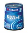 DVD+R Verbatim  4.7ГБ, 16x, 100шт., Cake Box, (43551), записываемый DVD диск