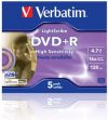DVD+R Verbatim  4.7ГБ, 16x, 5шт., Jewel Case, LightScribe, (43575), записываемый DVD диск