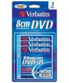 miniDVD+R Verbatim  2.6ГБ, 2.4x, 3шт., Dual Layer, Slim Jewel Case, (43629), блистер, записываемый DVD диск