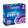 DVD-R Verbatim  4.7ГБ, 16x, 5шт., Jewel Case, (43519), записываемый DVD диск