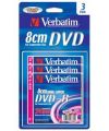 miniDVD-R Verbatim  2.6ГБ, 4x, 3шт., Dual Layer, Slim Jewel Case, (43632), блистер, записываемый DVD диск