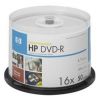 (DME00025WIP)  DVD-R HP    4.7ГБ, 16x, 50шт., Spindle, Printable, записываемый DVD диск
