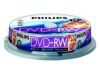 DVD-RW Philips     4.7ГБ, 4x, 10шт., Cake Box, (35942), перезаписываемый DVD диск