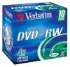 DVD-RW Verbatim  4.7ГБ, 4x, 10шт., Jewel Case, (43486), перезаписываемый DVD диск