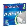 DVD-RW Verbatim  4.7ГБ, 4x, 3шт., Slim Case, (43635), перезаписываемый DVD диск