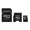 (SDC2/16GB-2ADP) Карта памяти Kingston, стандарт microSD (T-Flash) класс 2, 16ГБ microSDHC с двумя адаптерами