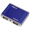 Разветвитель USB 2.0 1:4 синий аллюминиевый