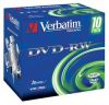 DVD-RW Verbatim  4.7ГБ, 2x, 10шт., Jewel Case, (43299), перезаписываемый DVD диск