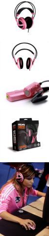 SteelSeries Siberia full-size headset Iron Lady 51014 розовые - комплект профессиональный игровой: наушники и микрофон