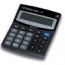 Калькулятор настольный citSDC-812B II, 12 разрядов, двойное питание,  черный, корректировка, размер  125х100х11 мм